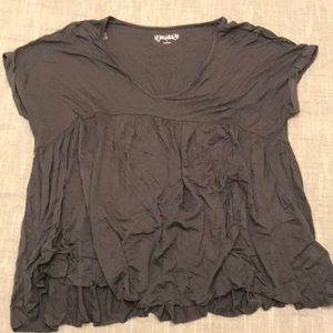 Mudd Loose Flowing Grey Tee Large